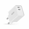Incarcator Retea Tech-Protect NC35W, 35W, 3A, 2 x USB-C, Alb 