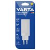 Incarcator Retea Varta GaN, 65W, 3.25A, 1 x USB-A - 2 x USB-C, Alb 57956101401