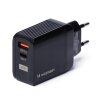 Incarcator Retea WZK WWC001, 20W, 3A, 1 x USB-A - 1 x USB-C, Negru 