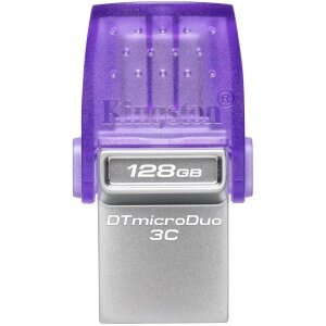 Memorie Externa USB-A 3.2 / USB-C Kingston microDuo 3C, 128Gb DTDUO3CG3/128GB 