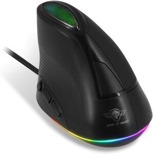 Mouse Wired USB Spirit of Gamer ELITE-M60, Gaming, 6500DPI, RGB, Negru S-EM60V