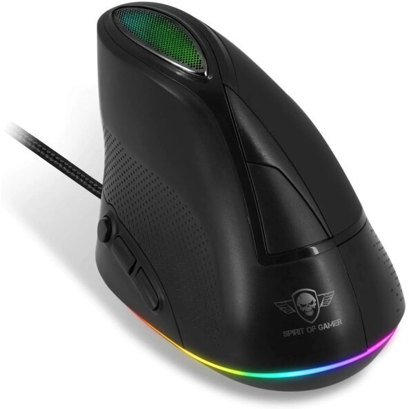 Mouse Wired USB Spirit of Gamer ELITE-M60, Gaming, 6500DPI, RGB, Negru S-EM60V
