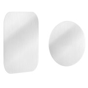 Sticker Metalic OEM, Set 2 bucati, Argintiu 