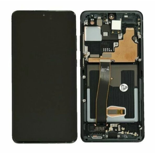 Ecran Samsung G988 Galaxy S20 Ultra Cosmic Black (Negru) Fara Camera Frontala (Service Pack)