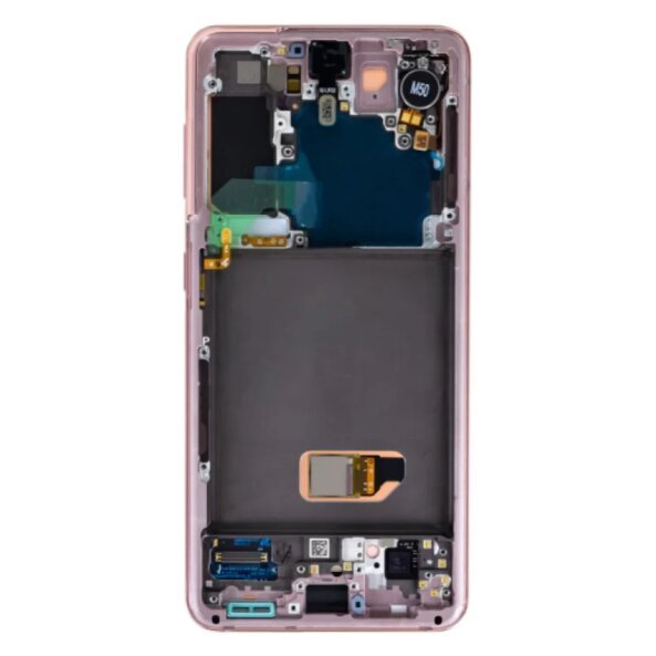 Ecran Samsung G991 Galaxy S21 5G Phantom Pink Fara Baterie (Service Pack)