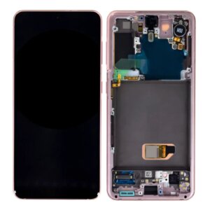 Ecran Samsung G991 Galaxy S21 5G Phantom Pink Fara Baterie (Service Pack)
