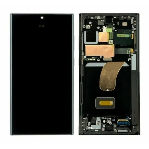 Ecran Samsung S918 Galaxy S23 Ultra 5G Graphite Gray/ Red (Gri Grafit/ Rosu) (Service Pack)