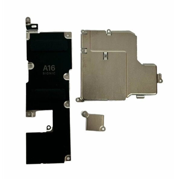 Set Suruburi si Scut Metalic pentru iPhone 14 Pro (din dezmembrari)