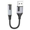 Adaptor Audio USB Borofone BV19 Creator, 1 x Jack 3.5mm, Negru 