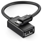 Adaptor OTG USB la MicroUSB UGREEN US133, Negru 