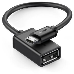 Adaptor OTG USB la MicroUSB UGREEN US133, Negru 