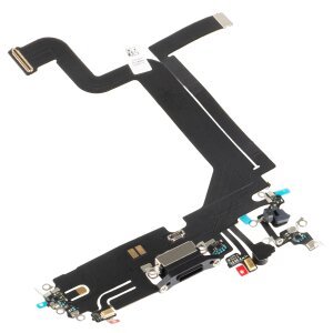 Banda cu Conector Incarcare - Microfon Apple iPhone 14 Pro Max, Negru 