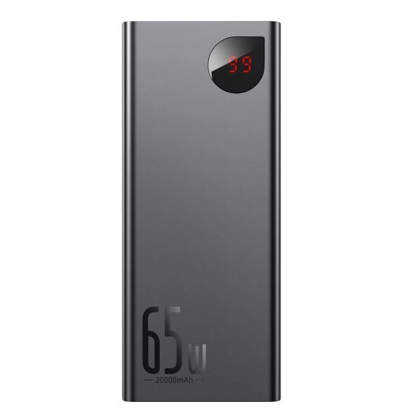 Baterie Externa Baseus Adaman, 20000mAh, 65W, QC + PD, 1 x USB-C - 2 x USB-C, Neagra PPIMDA-D01 