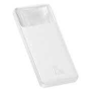 Baterie Externa Baseus BIPOW, 10000mAh, 15W, 1 x USB-C - 2 x USB-A, Alba PPBD050002 