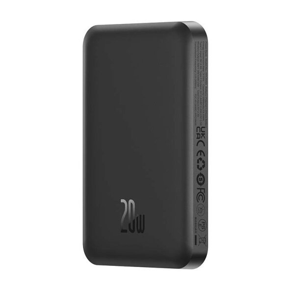 Baterie Externa Baseus Magnetic Mini Air, 5000mAh, 20W, PD + FQI, 1 x USB-C, Neagra P10022107113-00