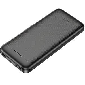 Baterie Externa HOCO J111, 10000mAh, 10W, 1 x USB-C - 2 x USB-A, Neagra 