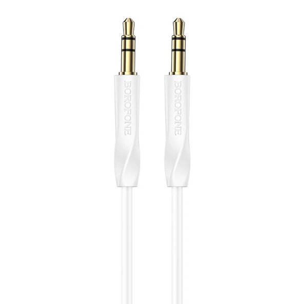 Cablu Audio 3.5mm - 3.5mm Borofone BL16, 1m, Alb 