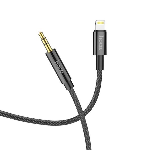Cablu Audio 3.5mm - Lightning HOCO UPA19, 1m, Negru 