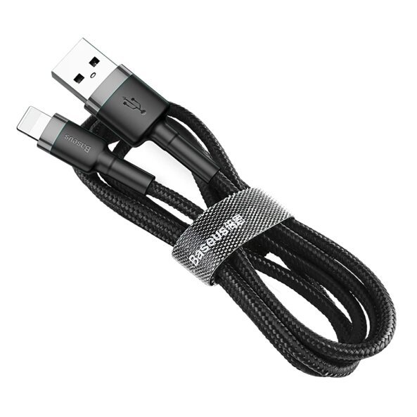 Cablu Date si Incarcare USB-A - Lightning Baseus Cafule, 18W, 1.5m, Gri CALKLF-CG1 