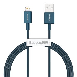 Cablu Date si Incarcare USB-A - Lightning Baseus Superior Series, 20W, 1m, Albastru CALYS-A03 