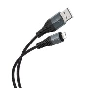 Cablu Date si Incarcare USB-A - Lightning HOCO X38 Cool, 18W, 1m, Negru 
