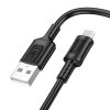 Cablu Date si Incarcare USB-A - microUSB Borofone BX111 Feliz, 18W, 1m, Negru 