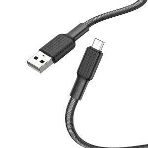 Cablu Date si Incarcare USB-A - microUSB HOCO X69, 18W, 1m, Negru 