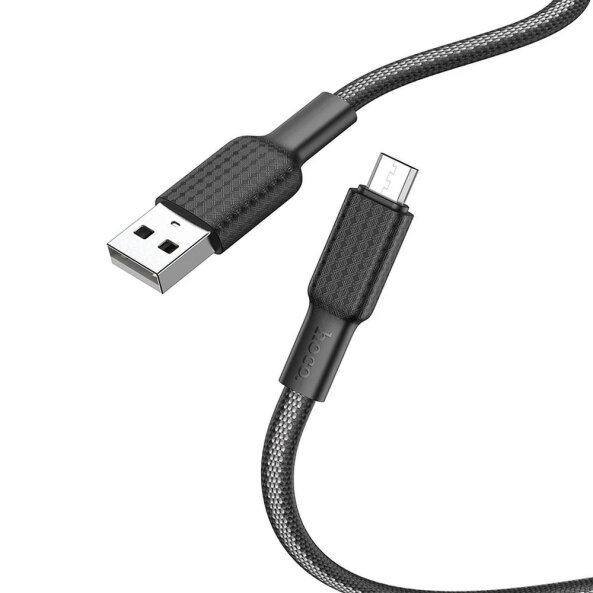 Cablu Date si Incarcare USB-A - microUSB HOCO X69, 18W, 1m, Negru 