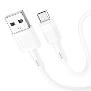 Cablu Date si Incarcare USB-A - microUSB HOCO X83 Victory, 18W, 1m, Alb