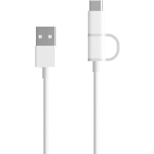 Cablu Date si Incarcare USB-A - microUSB / USB-C Xiaomi, 18W, 1m, Alb SJV4082TY 