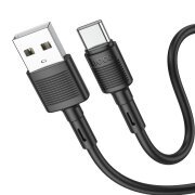 Cablu Date si Incarcare USB-A - USB-C HOCO X83 Victory, 60W, 1m, Negru