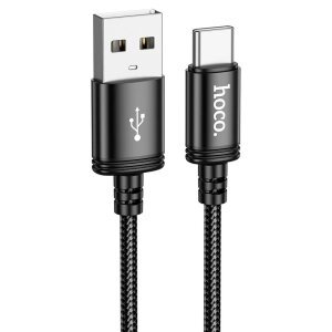Cablu Date si Incarcare USB-A - USB-C HOCO X91, 60W, 3m, Negru 