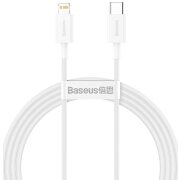 Cablu Date si Incarcare USB-C - Lightning Baseus Superior Series, 20W, 1.5m, Alb CATLYS-B02 
