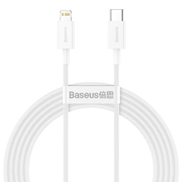 Cablu Date si Incarcare USB-C - Lightning Baseus Superior Series, 20W, 2m, Alb CATLYS-C02 