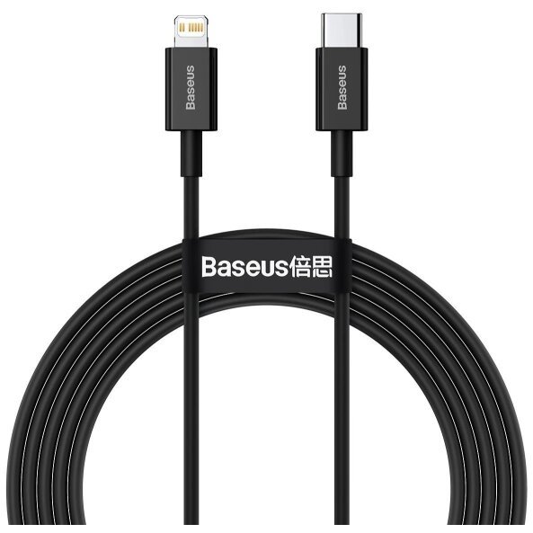 Cablu Date si Incarcare USB-C - Lightning Baseus Superior Series, 20W, 2m, Negru CATLYS-C01