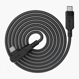Cablu Date si Incarcare USB-C - USB-C Acefast C5-03 Angled, 100W, 2m, Negru 