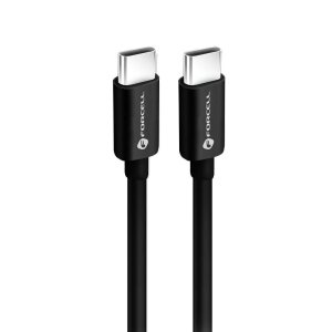 Cablu Date si Incarcare USB-C - USB-C Forcell C338, 60W, 1.5m, Negru 