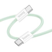 Cablu Date si Incarcare USB-C - USB-C HOCO X104, 60W, 2m, Verde 
