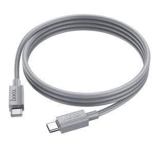 Cablu Date si Incarcare USB-C - USB-C HOCO X107, 60W, 1m, Gri 