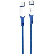 Cablu Date si Incarcare USB-C - USB-C HOCO X70, 60W, 1m, Albastru 