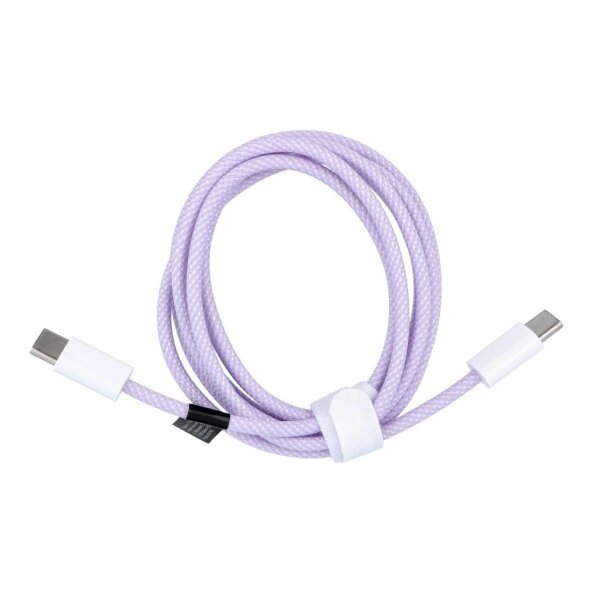 Cablu Date si Incarcare USB-C - USB-C OEM C263, 60W, 1.5m, Mov 