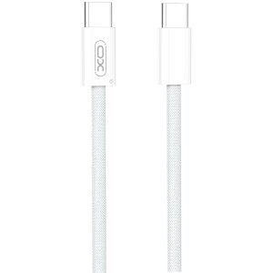 Cablu Date si Incarcare USB-C - USB-C XO Design NB-Q260A, 60W, 1m, Alb 