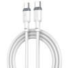 Cablu Date si Incarcare USB-C - USB-C XO Design NB208B, 60W, 1m, Alb 