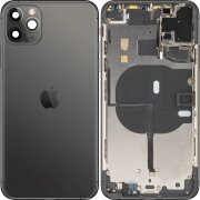Capac Baterie Apple iPhone 11 Pro Max, Cu Carcasa Mijloc, Negru, Swap 