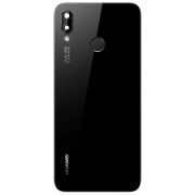 Capac Baterie Huawei P20 Lite, Cu Geam Camera Spate - Senzor Amprenta, Negru, Swap
