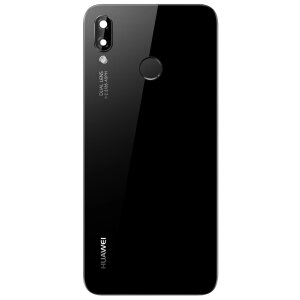 Capac Baterie Huawei P20 Lite, Cu Geam Camera Spate - Senzor Amprenta, Negru, Swap