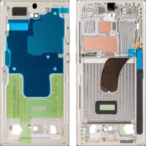 Carcasa Mijloc Samsung Galaxy S23 Ultra S918, Crem, Service Pack GH96-15833B 