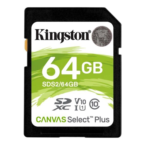 Card Memorie microSDXC Kingston Canvas Select Plus 100R, 64Gb, Clasa 10 / UHS-1 U1 SDS2/64GB 