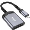 Cititor Card Lightning HOCO UA25, SD - microSD, Gri 