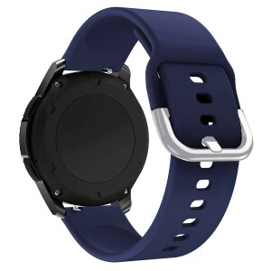 Curea OEM Silicone TYS pentru Samsung Galaxy Watch / Huawei Watch / Honor Watch Series, 22mm, Bleumarin 